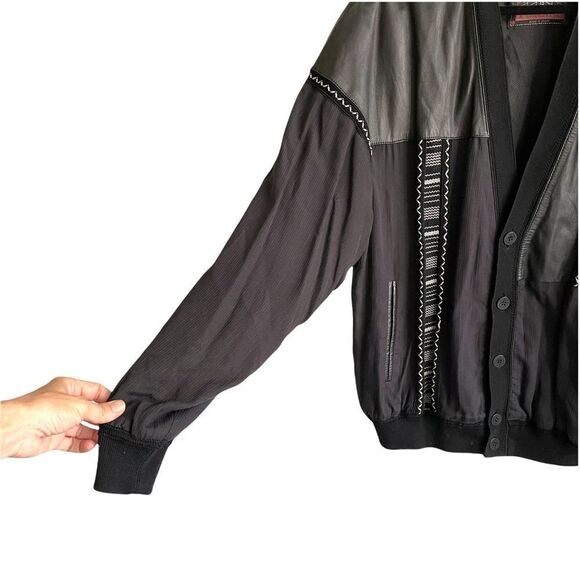 TORRAS Spain Leather Lightweight Bomber Jacket Black 56 EU - Picture 5 of 8